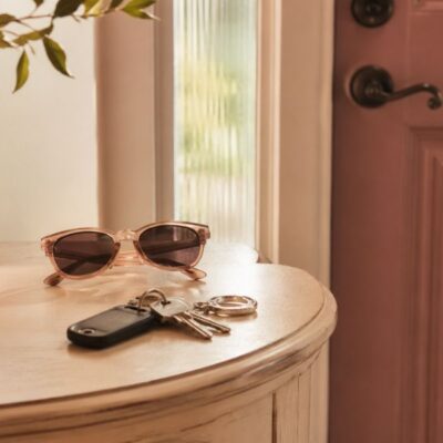 Bladder confidence after 40 — keys and sunglasses by the front door — feeling ready to head out again